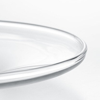 Heat-resistant glass cup and saucer (300ml)