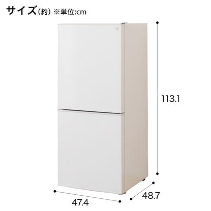 106L 2ドア冷蔵庫 Nグラシア WH