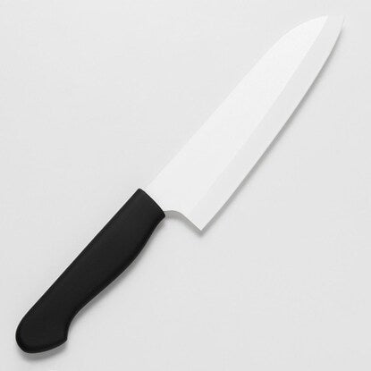 Soft Grip Ceramic Santoku (White KY021)