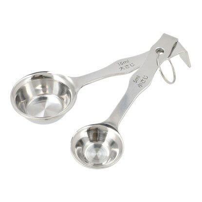 Stainless steel measuring spoon that can be placed anywhere