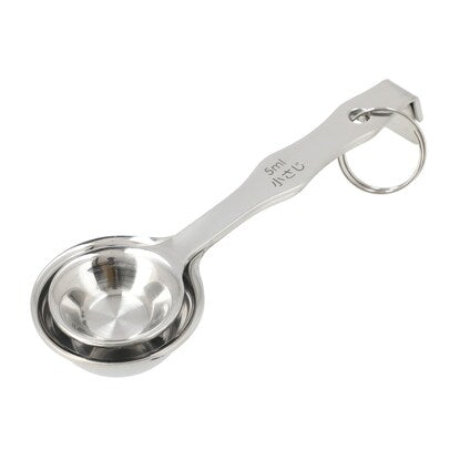 Stainless steel measuring spoon that can be placed anywhere