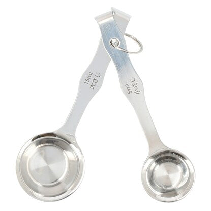 Stainless steel measuring spoon that can be placed anywhere