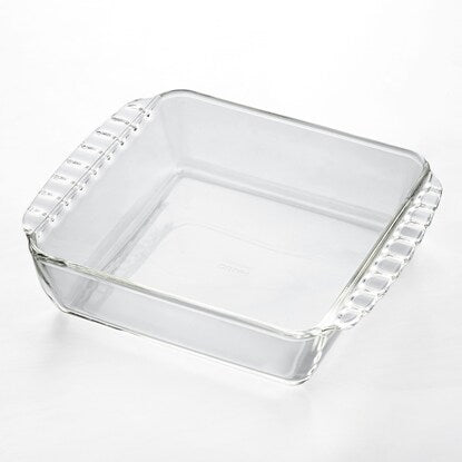 Heat-resistant glass square dish (1300mL)