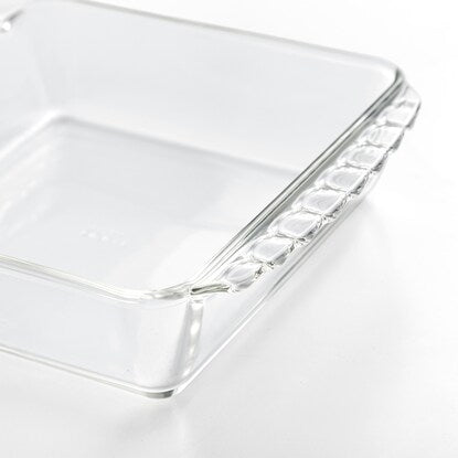 Heat-resistant glass square dish (1300mL)