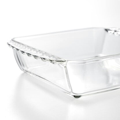 Heat-resistant glass square dish (1300mL)