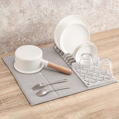 Drainer + antibacterial water-absorbing mat set (Feel M)