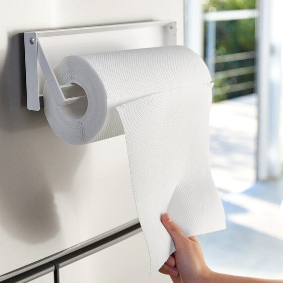 Magnetic kitchen paper holder that can be torn off with one hand (9486 White)