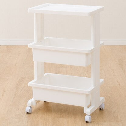 Lightweight and easy to assemble table wagon (3 tiers, white, JW21)