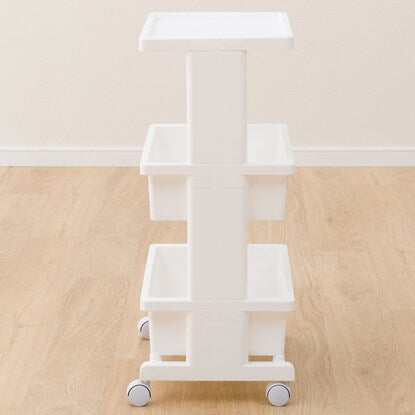 Lightweight and easy to assemble table wagon (3 tiers, white, JW21)