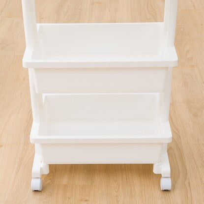 Lightweight and easy to assemble table wagon (3 tiers, white, JW21)