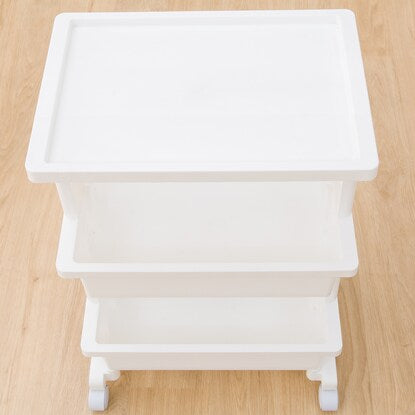 Lightweight and easy to assemble table wagon (3 tiers, white, JW21)