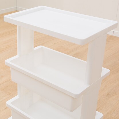 Lightweight and easy to assemble table wagon (3 tiers, white, JW21)