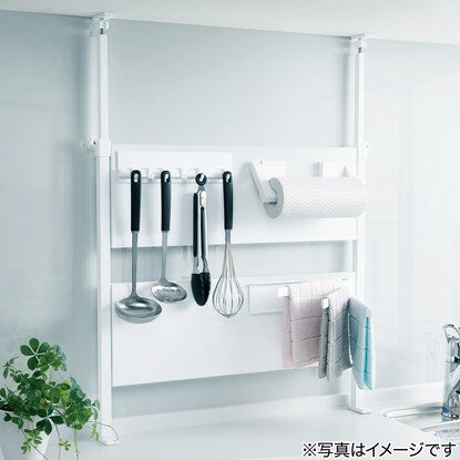 Magnet-attachable tension kitchen panel (62cm wide, BH640, white)