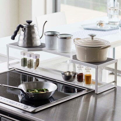 Stove back rack with exhaust cover (for stove width up to 60cm)