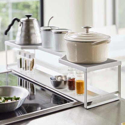 Stove back rack with exhaust cover (for stove width up to 60cm)