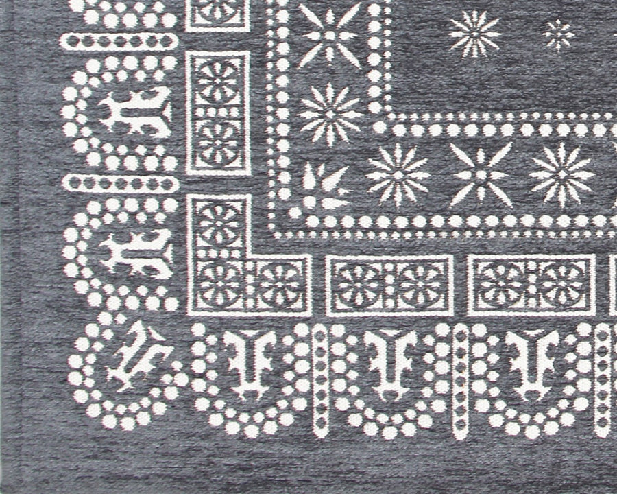 Flower Bandana Rug Gray フラワーバンダナラグ グレー 140×100cm