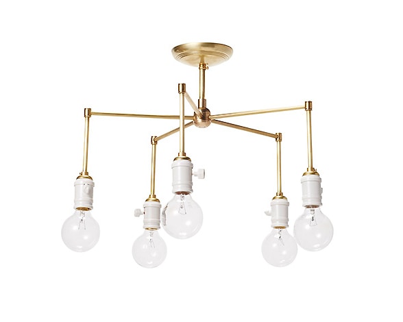 Solid Brass Lamp 5ARM Porcelain Solid Brass Lamp 5ARM Porcelain