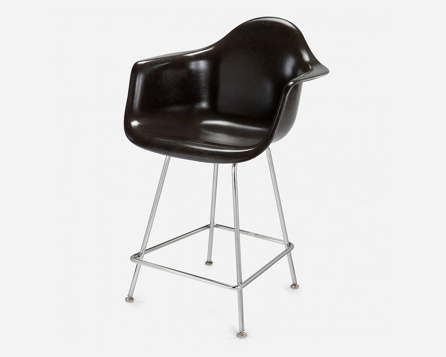 Fiberglass Arm Shell Chair CHARCOAL