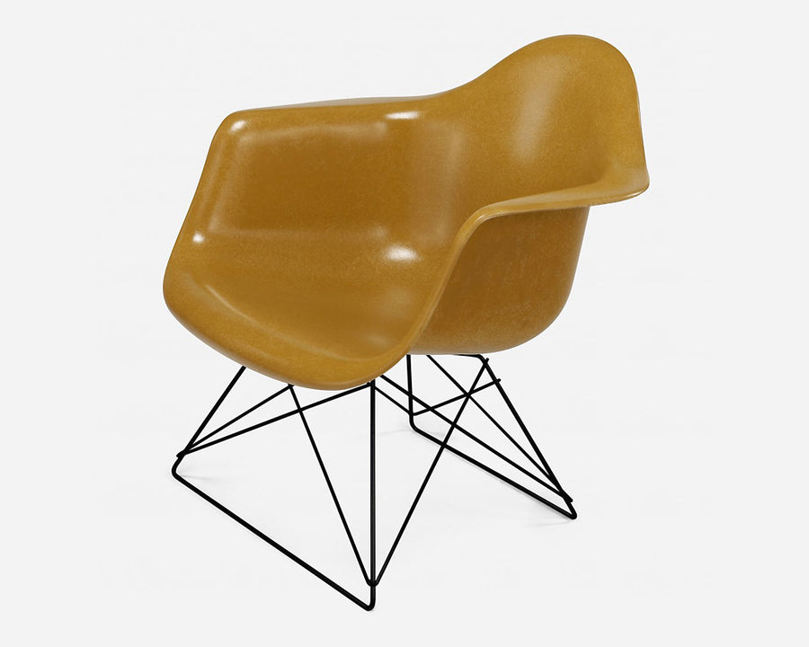 Fiberglass Arm Shell Chair MUSTARD マスタード