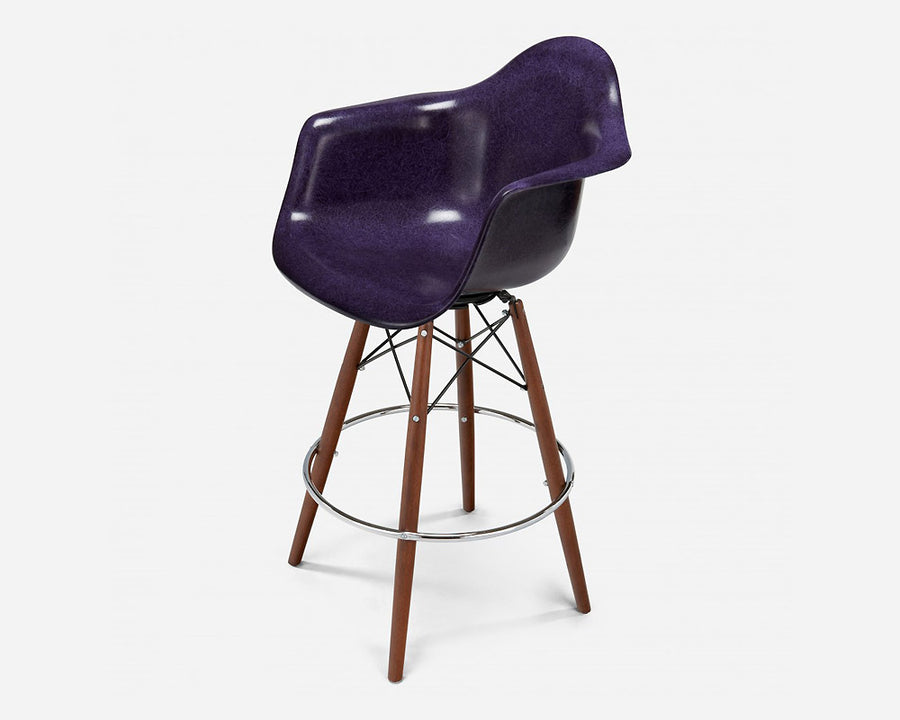 Fiberglass Arm Shell Chair PURPLE