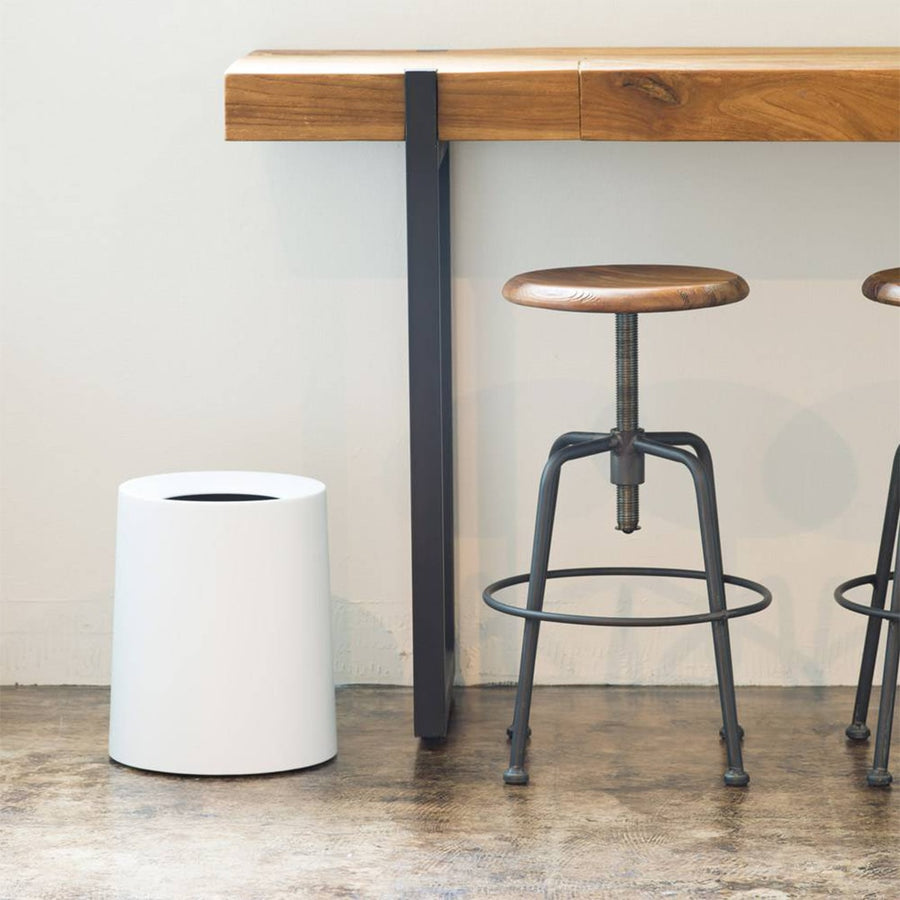 TUBELOR HOMME Round Dustbin, Rich White