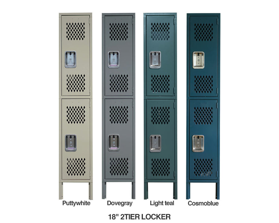 18" LYON RECESSED HANDLE LOCKER-2TIER 18インチ リセスハンドルロッカー2ティア