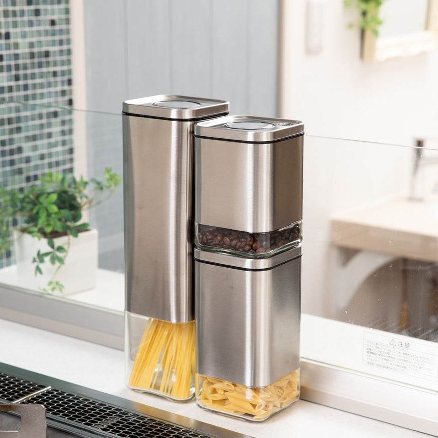 CUBE JAR WITH PRESS LID S