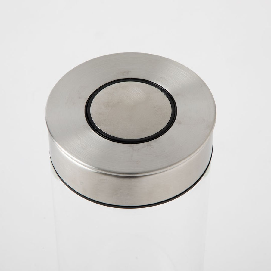 Cylinder Jar with Press Lid Large