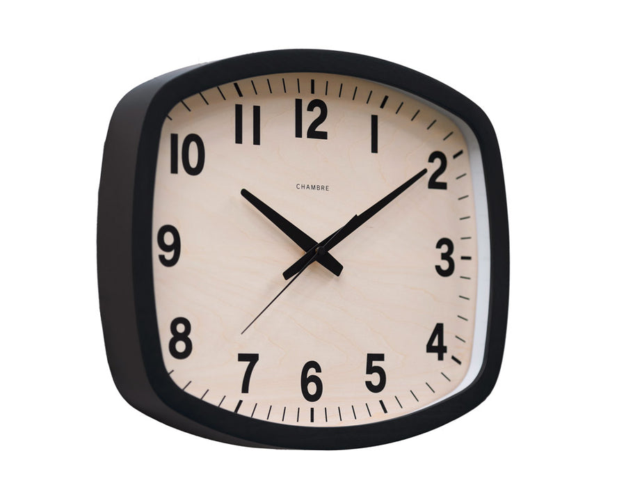 R-SQUARE BLACK CLOCK アールスクエアブラック 電波時計