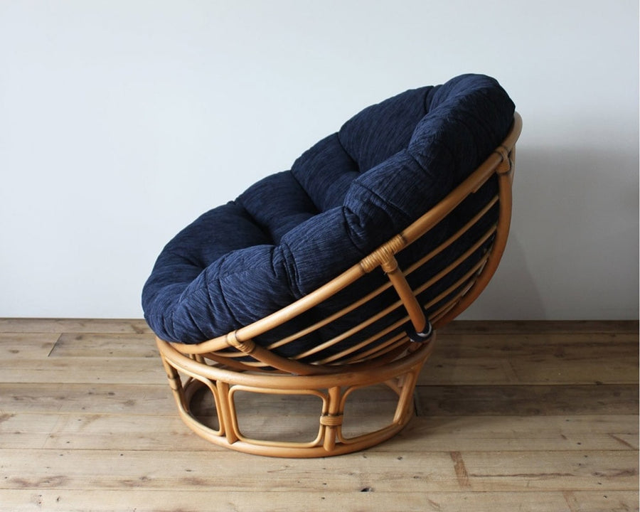 WICKER EASY CHAIR / STOOL NAVY ウィッカーイージーチェア/スツール ネイビー