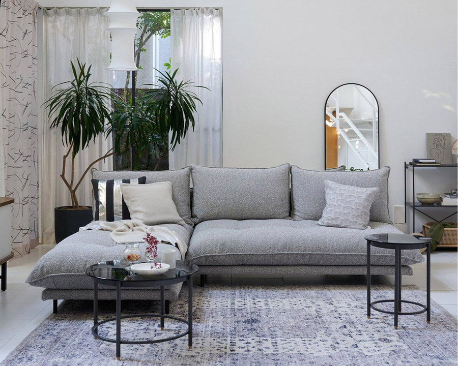 PORTO SOFA Low Boucle-GRY Porto sofa low gray