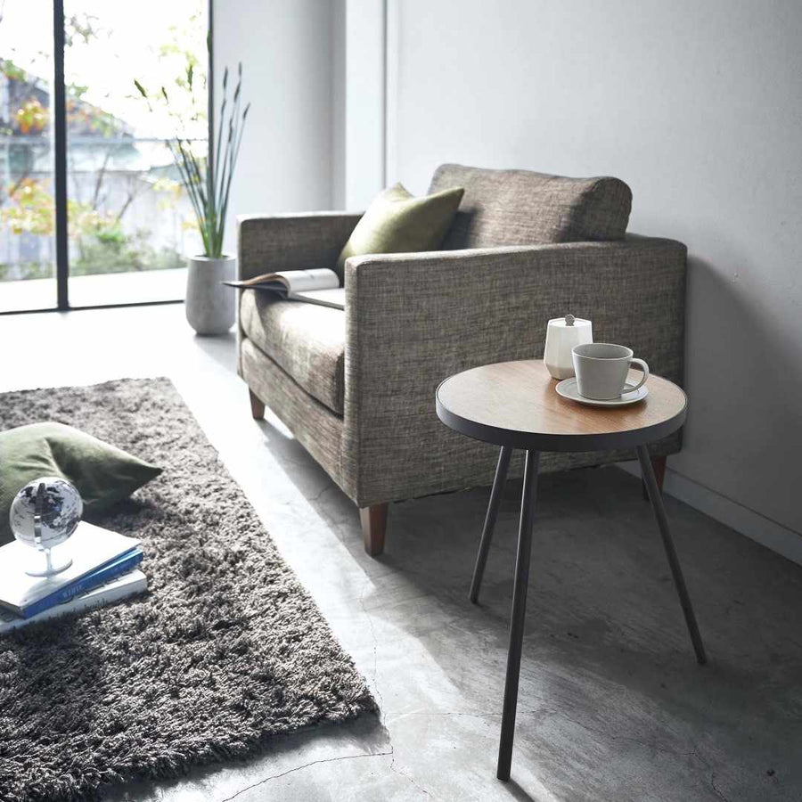 tower round side table
