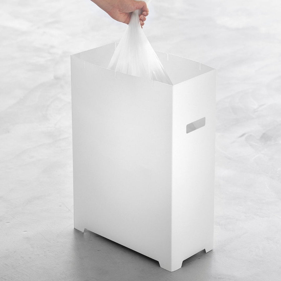 Tower Slim Trash Can with Lid, Side-Opening Type