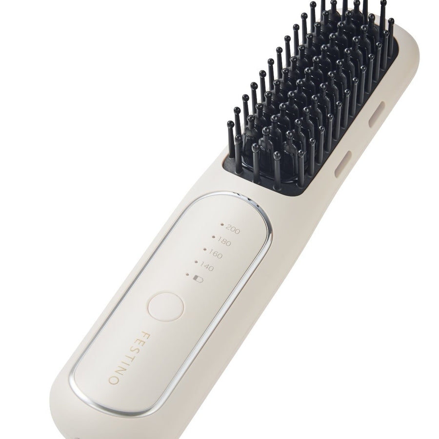 Rechargeable styling heater brush