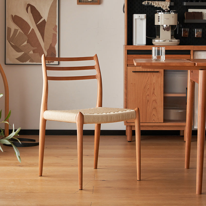Cherry wood Natural style cherry wood dining chair