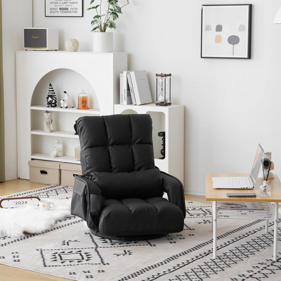 Swivel PU leather 1-seater sofa
