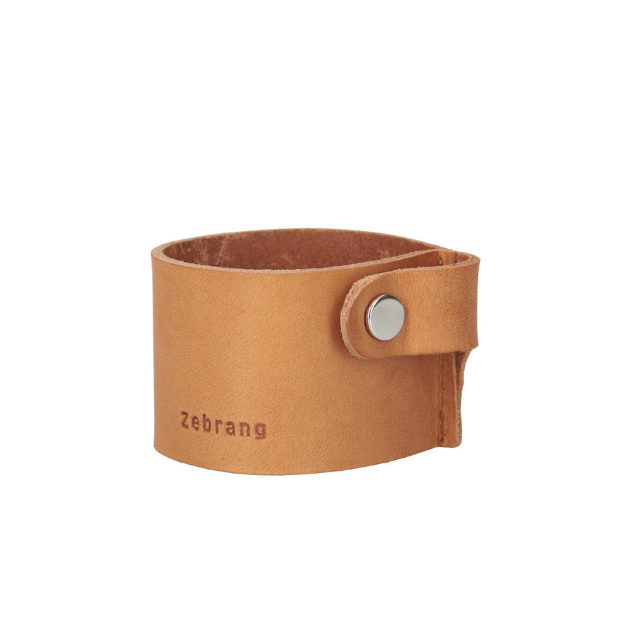 Stainless steel cutter and leather handle holder set