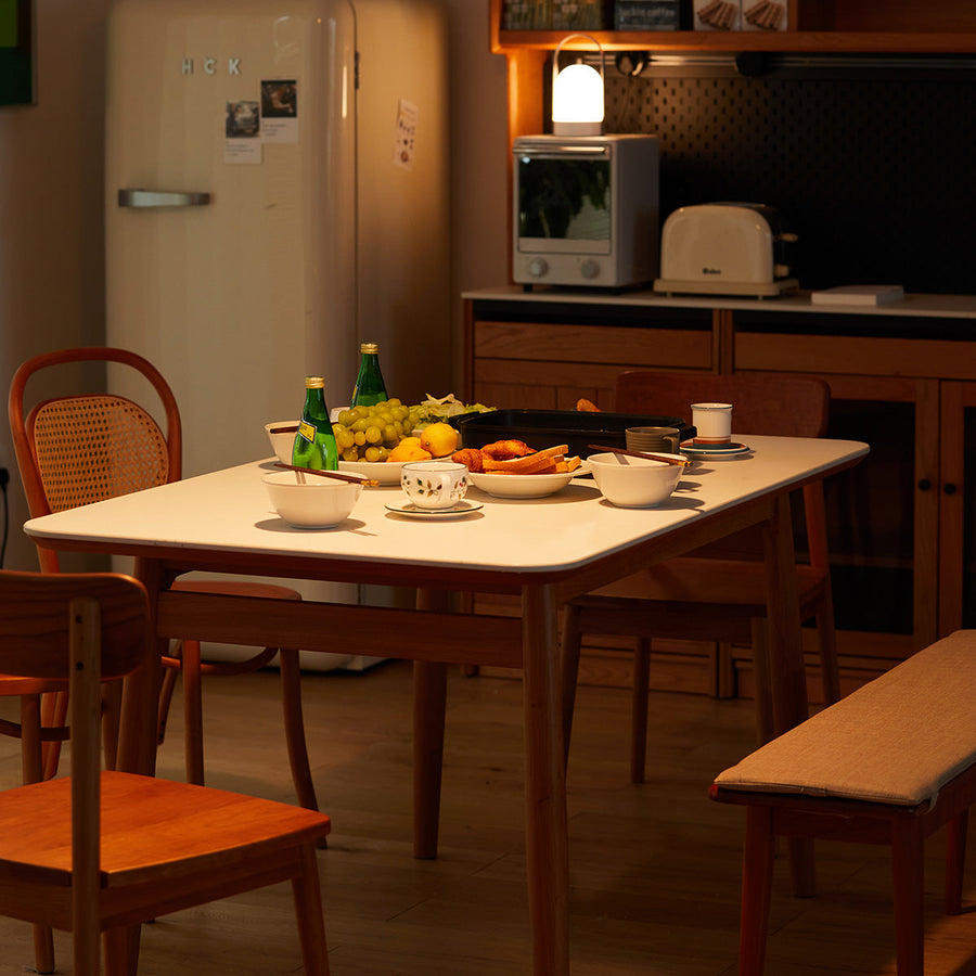 Luxury ceramic rounded corner dining table