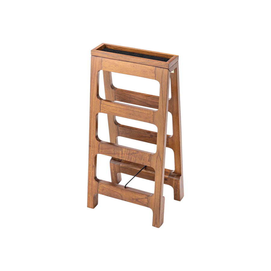 シューズラック3段 ブラウン