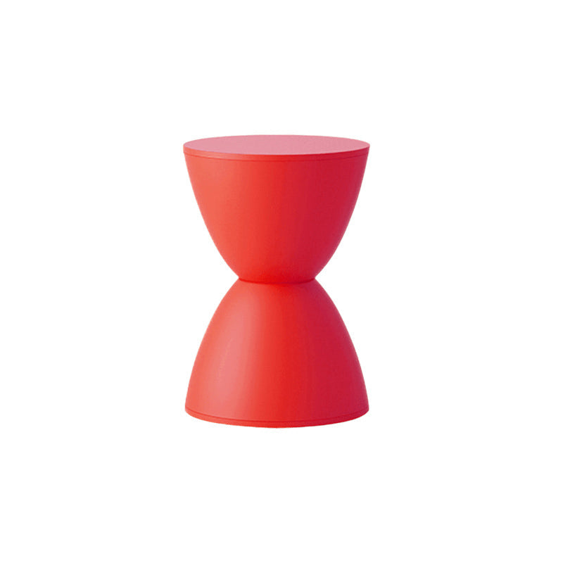 Hourglass-shaped round stool