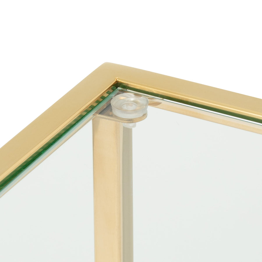 レーヌ ネストテーブル S クリア×ゴールド
