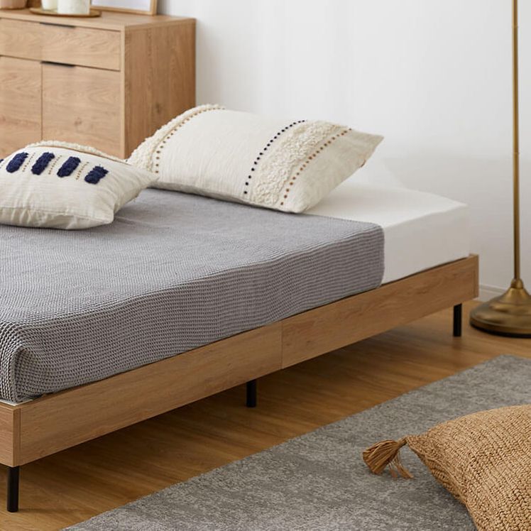 Bed frame, mattress, slatted bed, steel legs [SS]