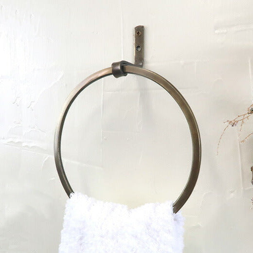 Iron towel hanger round (2 screws included) DIY