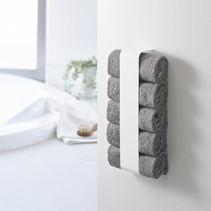 PLATE Magnet Towel Storage Towel Stocker Towel Holder White