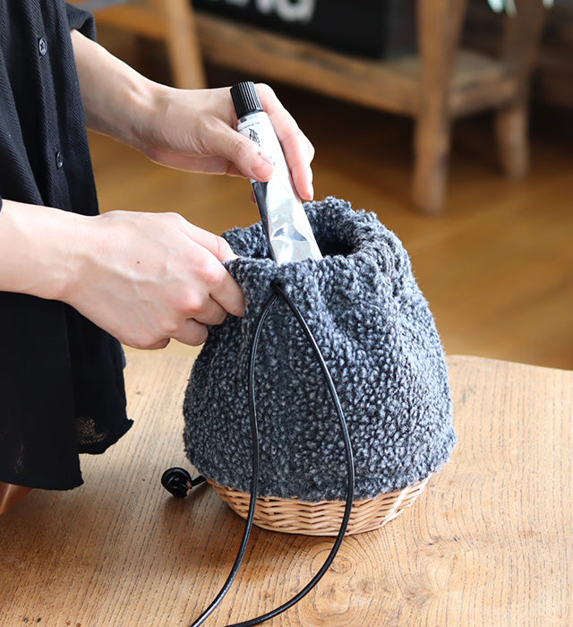 Carmelina Willow Boa Drawstring Bag