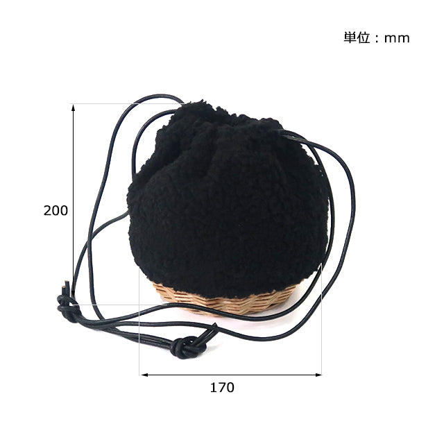 Carmelina Willow Boa Drawstring Bag