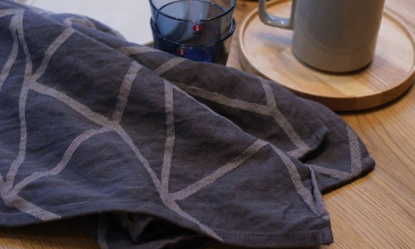 ARNE JACOBSEN tea towel, 50x80cm, navy