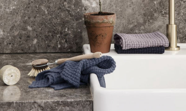 Knoll Dishcloth, 27x27cm, 2-Pack, Navy