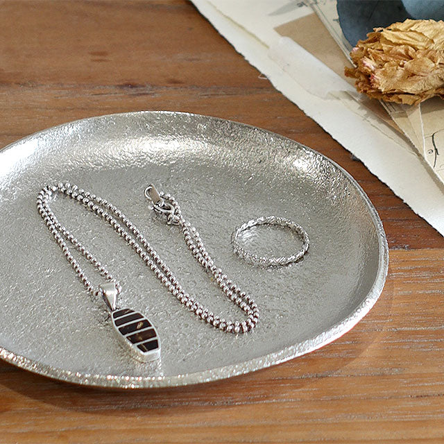 santolina aluminum round tray, size S