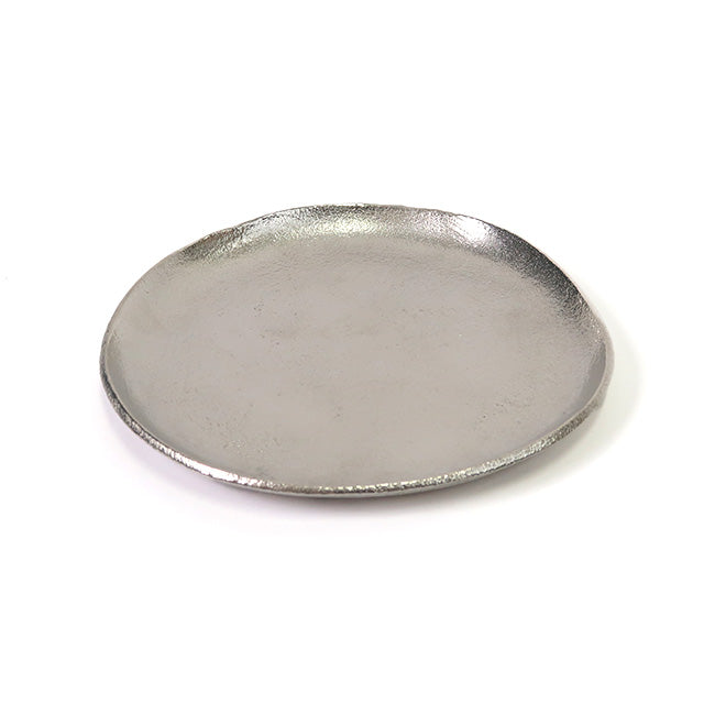 santolina aluminum round tray, medium size